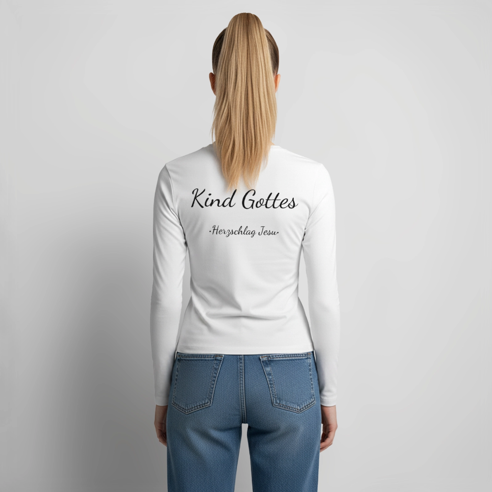 Frauen Langarmshirt - Kind Gottes - Weiß