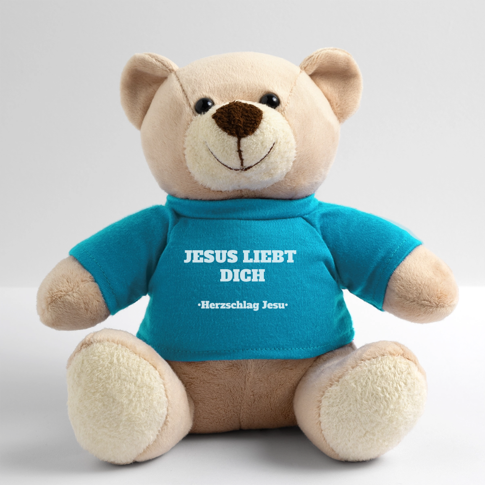 Teddy - Jesus liebt dich - Atollblau