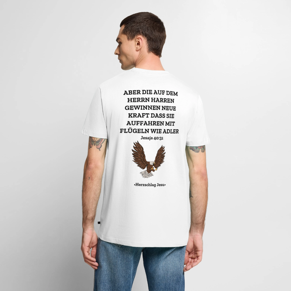 Männer Premium T-Shirt - Jesaja 40:31 - Weiß