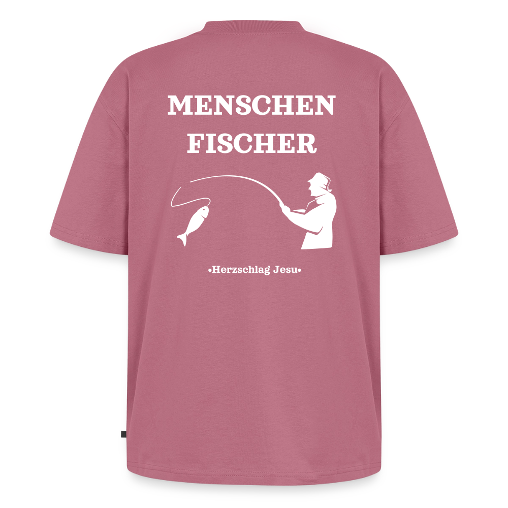 Premium Oversized Bio T-Shirt - Menschen Fischer - Mauve
