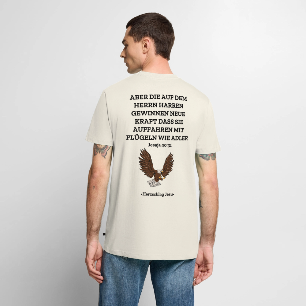 Männer Premium T-Shirt - Jesaja 40:31 - Naturweiß