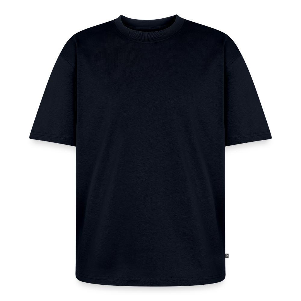 Premium Oversized Bio T-Shirt - Menschen Fischer - Navy