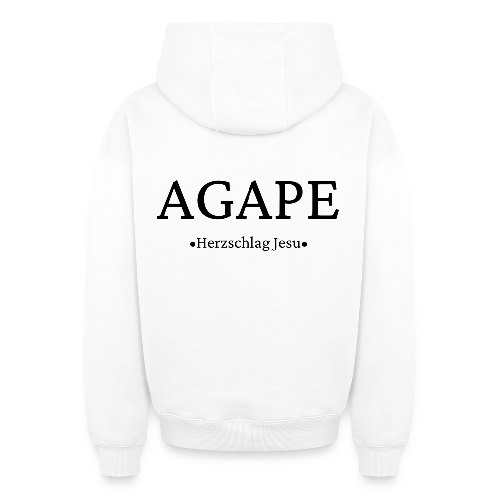 Oversized Heavyweight Kapuzenjacke - Agape - Weiß