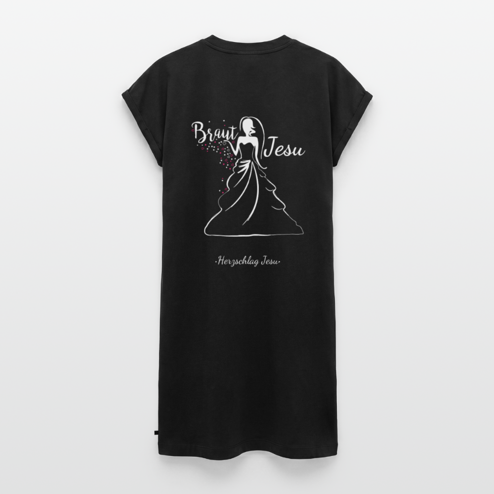 Frauen Premium Organic T-Shirt Kleid - Braut Jesu - Schwarz