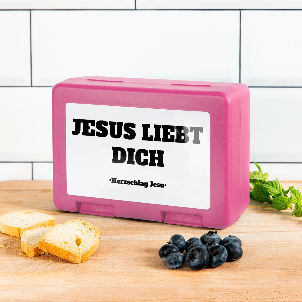 Brotdose - Jesus liebt dich - Pink