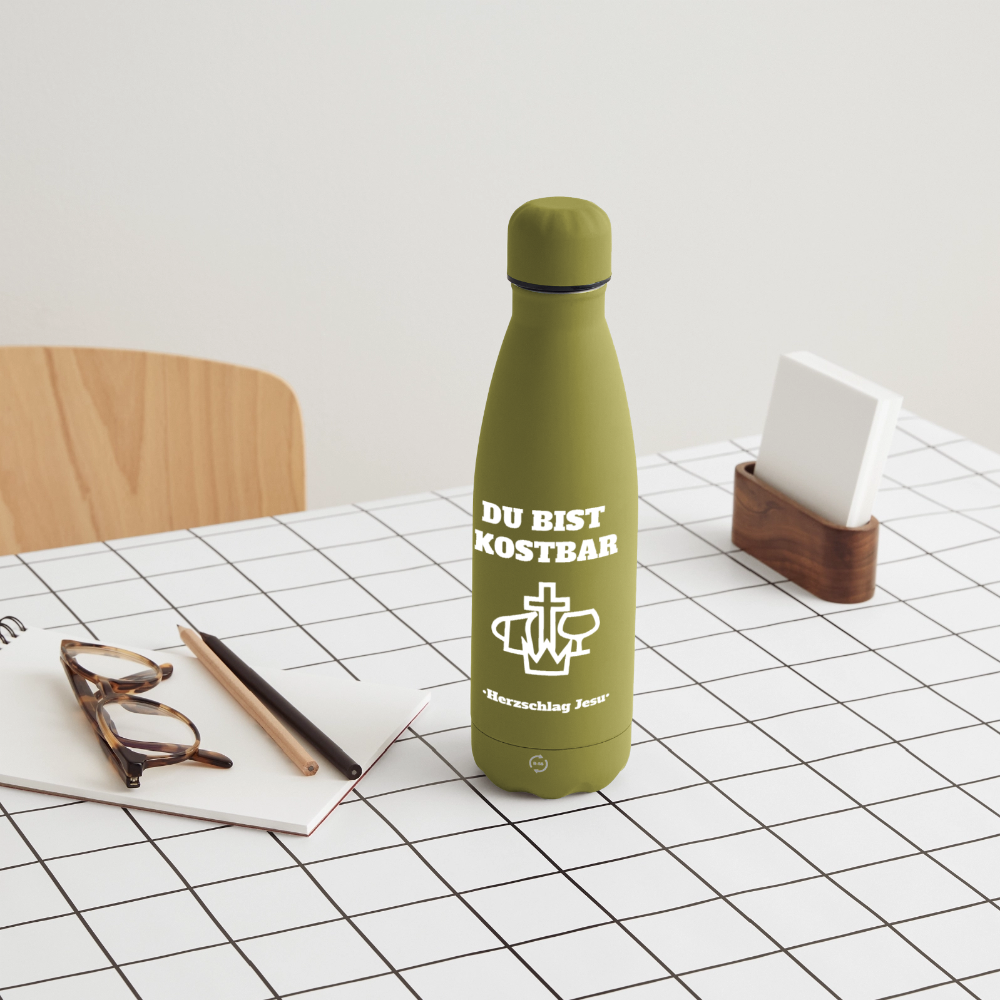 Matte Thermosflasche 500 ml - Olivgrün 