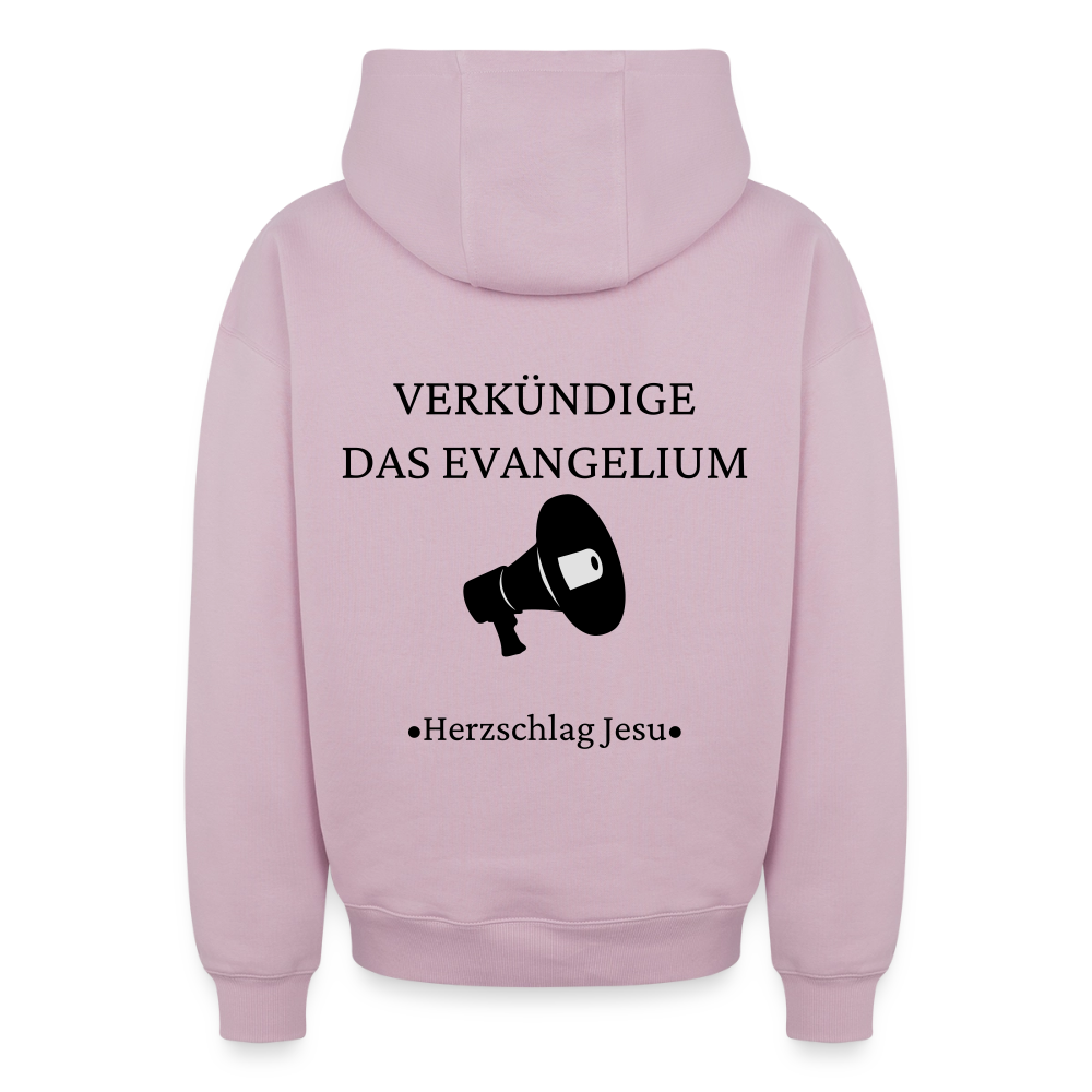 Oversized Heavyweight Kapuzenjacke - Verkündige das Evangelium - Altrosa