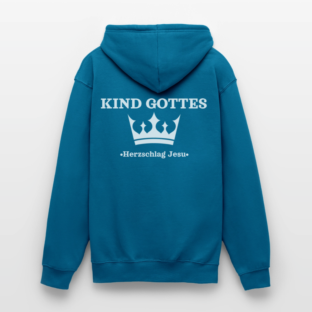 Hoodie - Kind Gottes - mit Krone - Tiefseeblau 