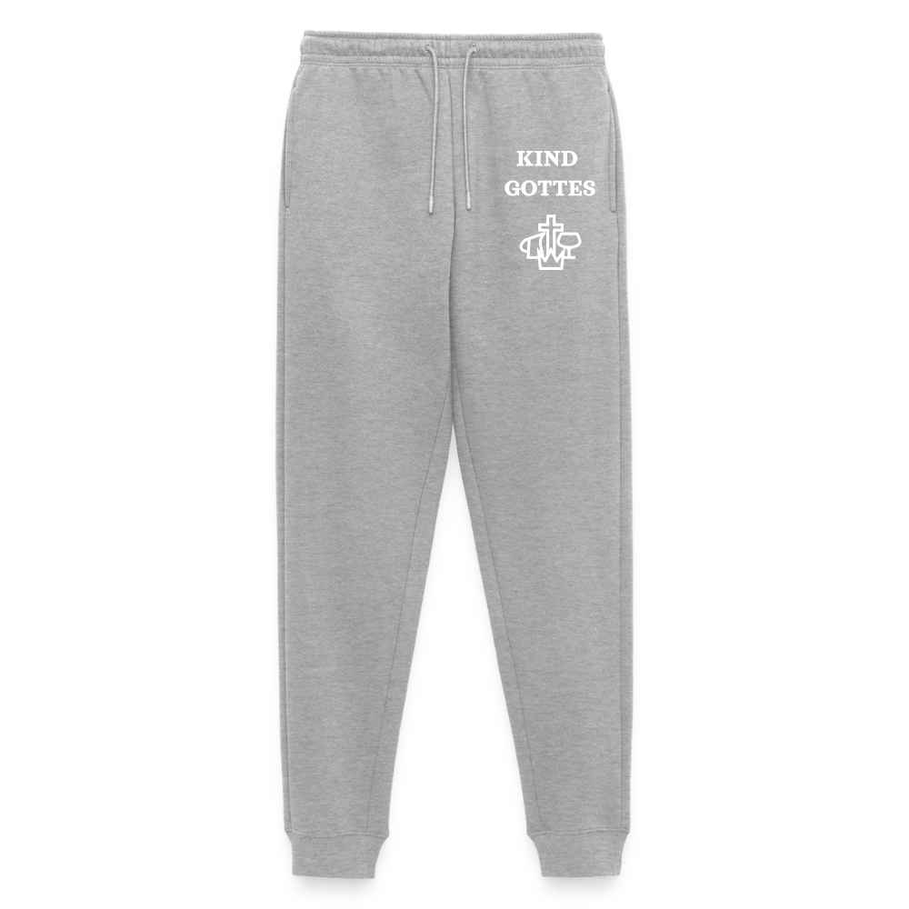Männer Bio Jogginghose - Kind Gottes Design - Grau meliert