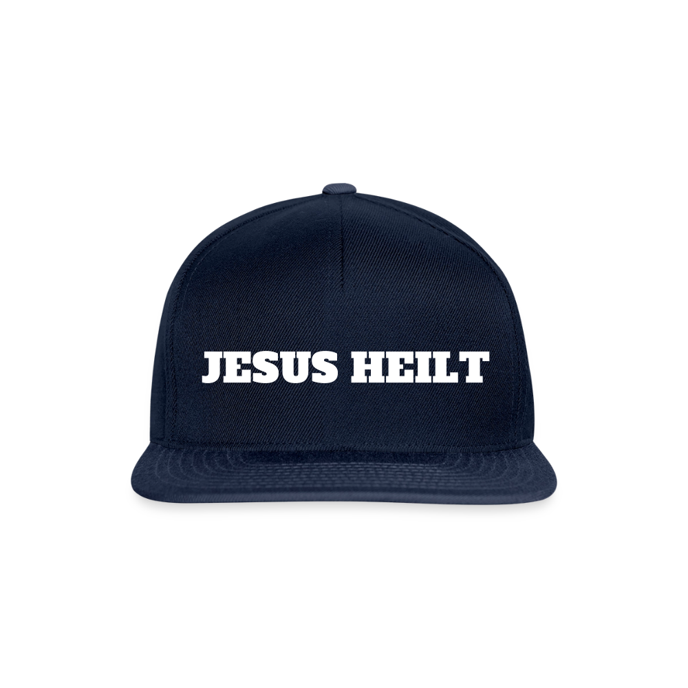 Snapback Cap - Jesus Heilt - Navy/Navy