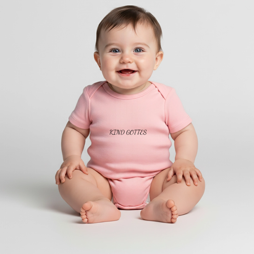 Baby Bio-Kurzarm-Body - KIND GOTTES - Rosa