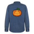 Männer Jeanshemd - Halloween Jesus Liebt dich Design - verwaschenes Mittelblau 