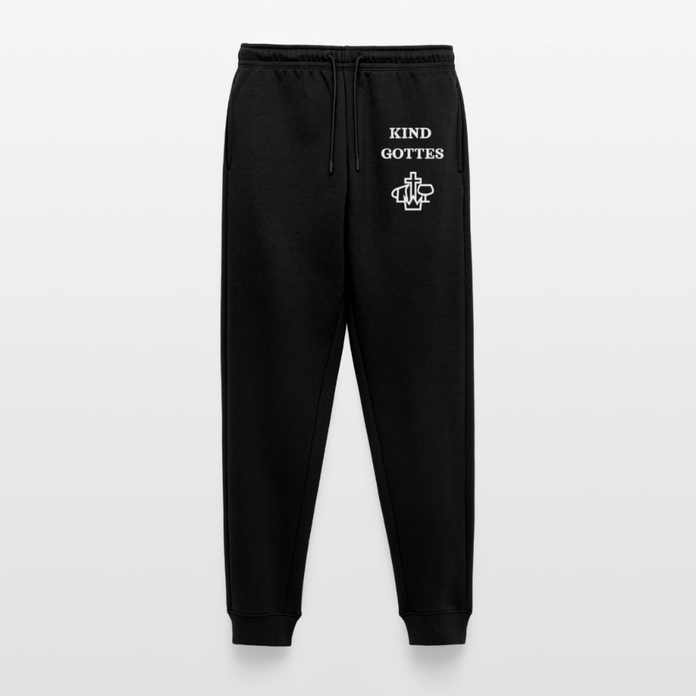 Männer Bio Jogginghose - Kind Gottes Design - Schwarz
