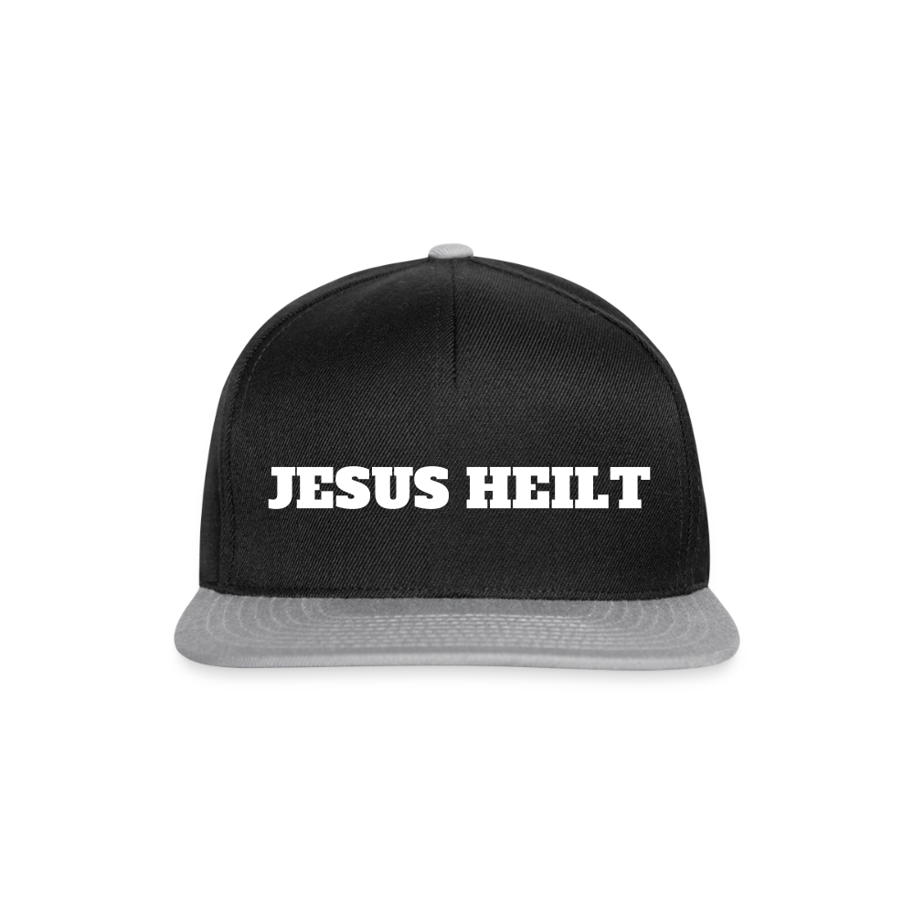 Snapback Cap - Jesus Heilt - Schwarz/Grau