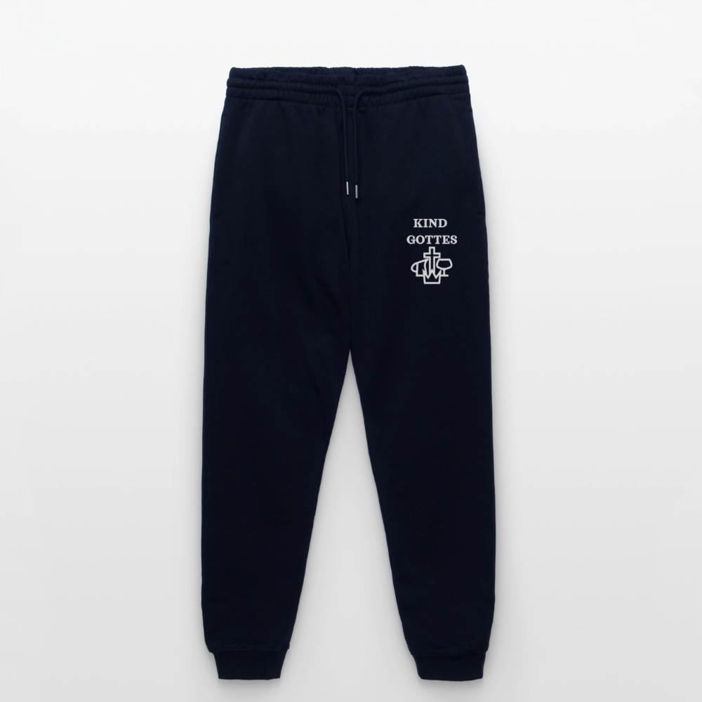 Premium Bio Jogginghose Mover - Kind Gottes Design - Navy