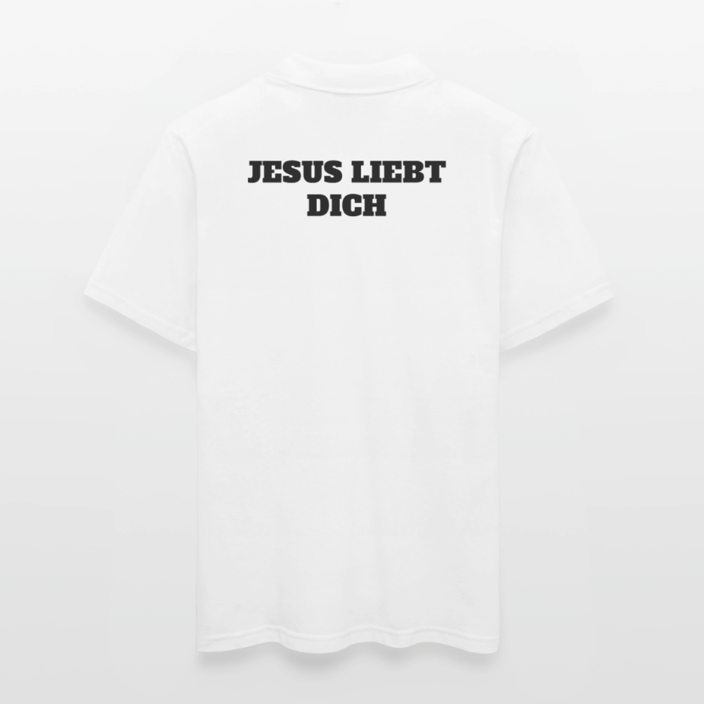 Männer Poloshirt - Jesus liebt dich - Weiß