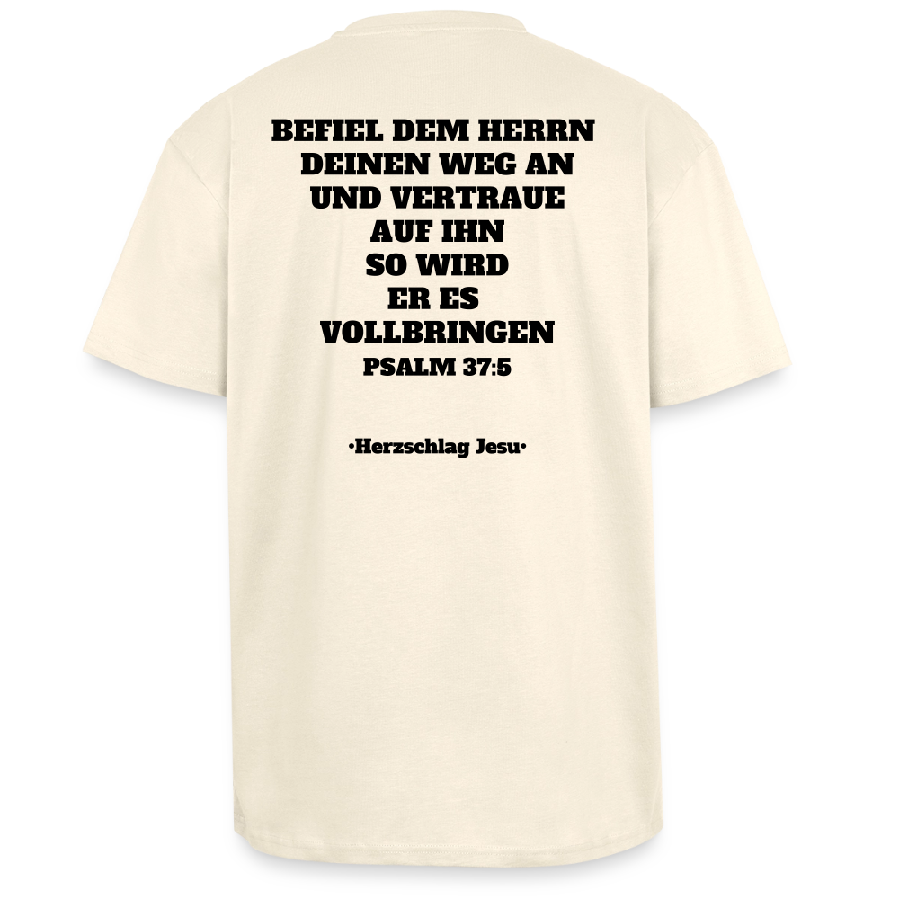 Oversized Heavyweight Unisex T-Shirt - Psalm 37:5 - Creme