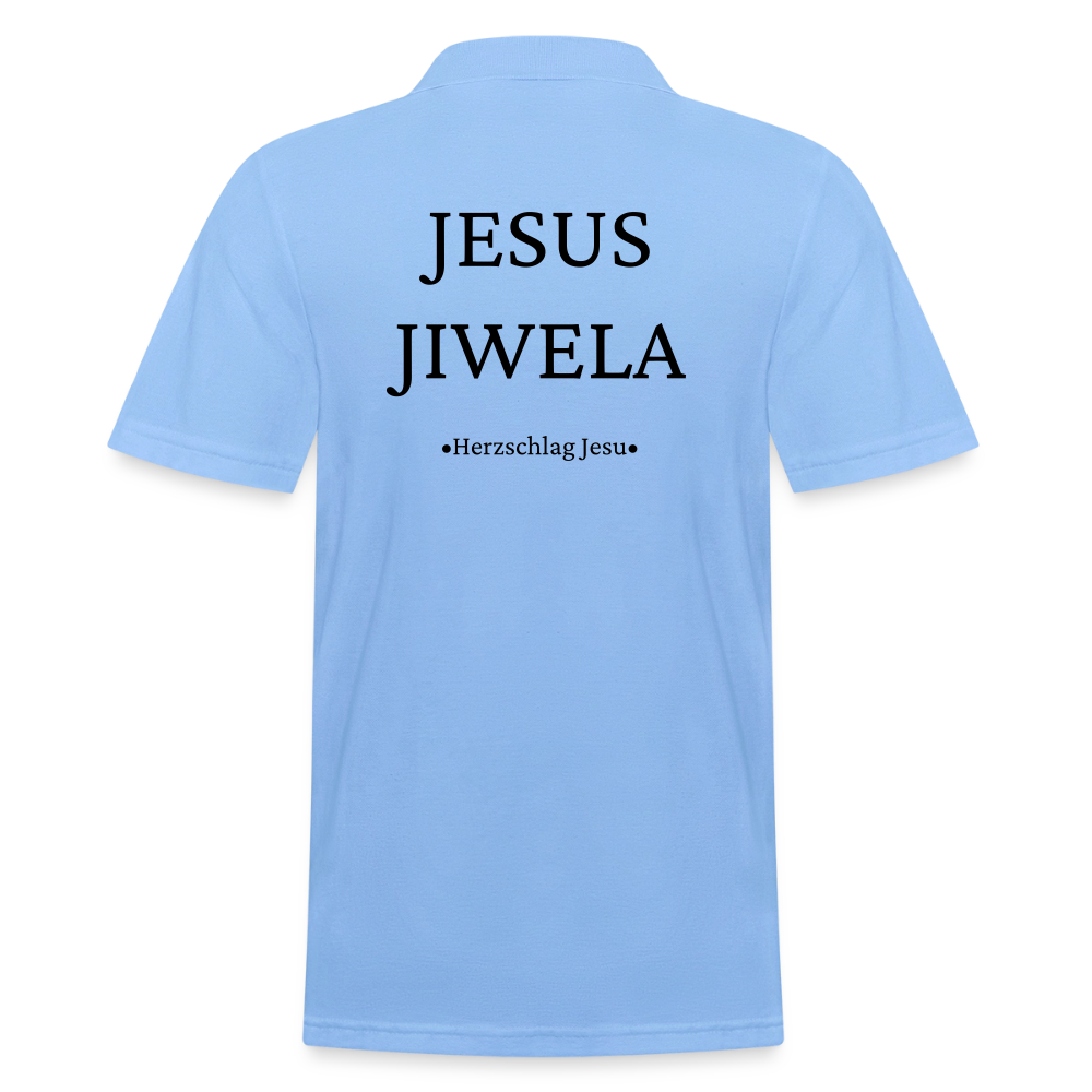 Männer Poloshirt - Jesus Jiwela - Himmelblau