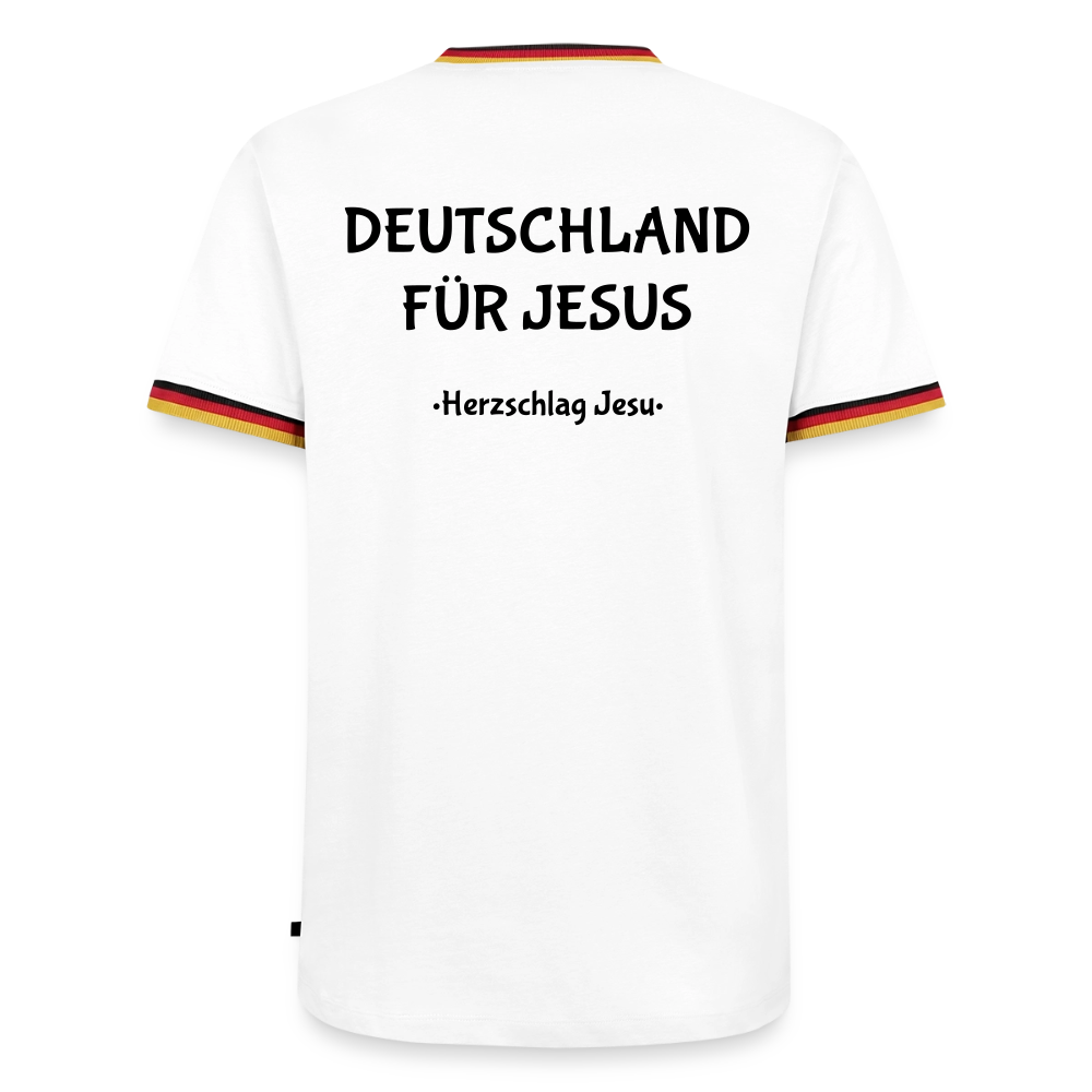 Deutschland T-Shirt - Deutschland für Jesus - Weiß/Dreifarbig