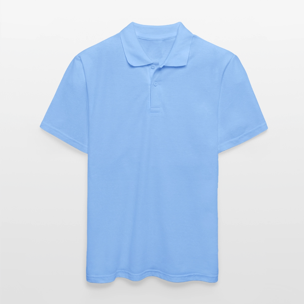 Männer Poloshirt - JESUS LEBT - Himmelblau