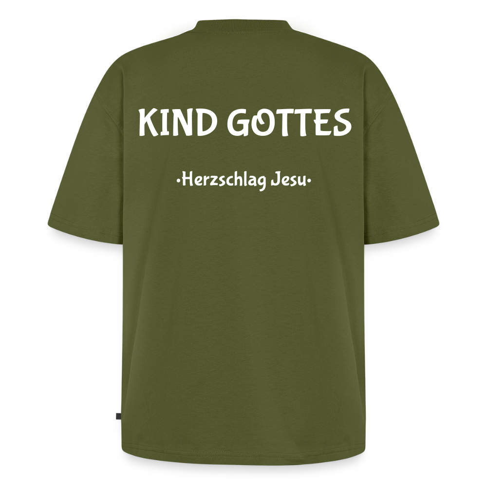 Premium Oversized Bio T-Shirt - Kind Gottes - Khaki