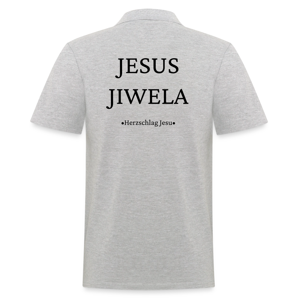Männer Poloshirt - Jesus Jiwela - Grau meliert