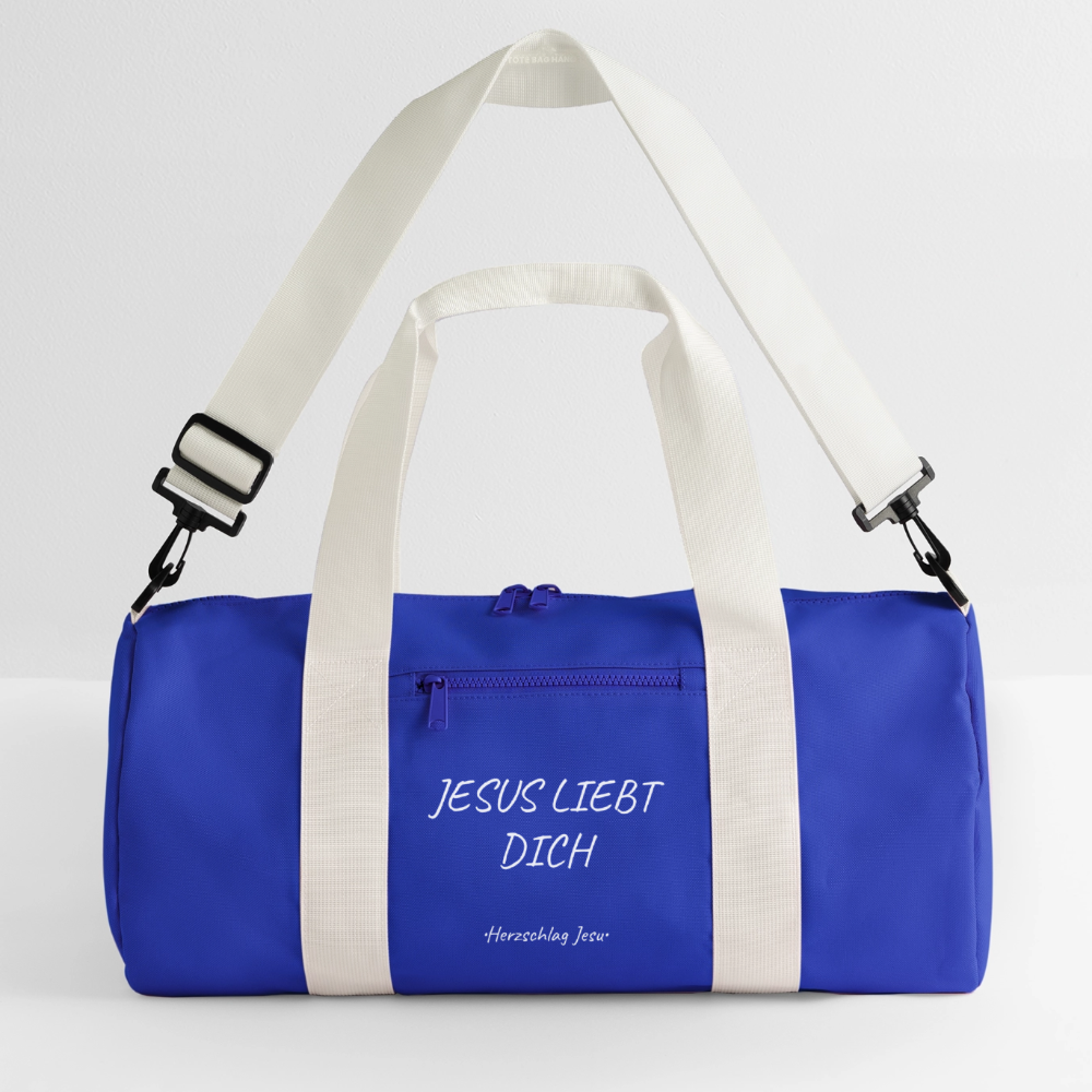 Reisetasche - Jesus liebt dich - Leuchtend Königsblau/Offwhite