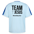 Football Style T-Shirt - Team Jesus - Hellblau/Dunkelblau