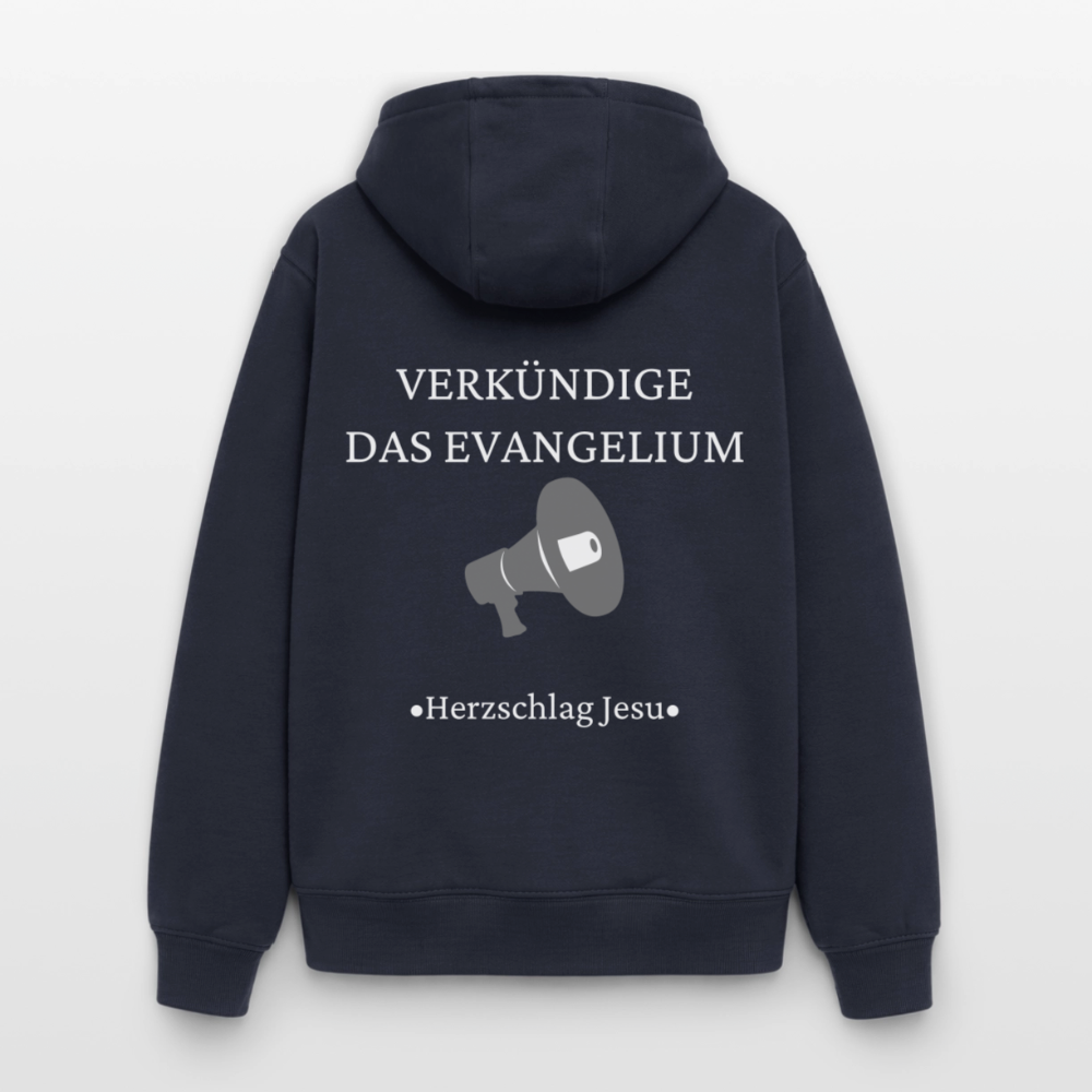 Oversized Heavyweight Kapuzenjacke - Verkündige das Evangelium - Navy
