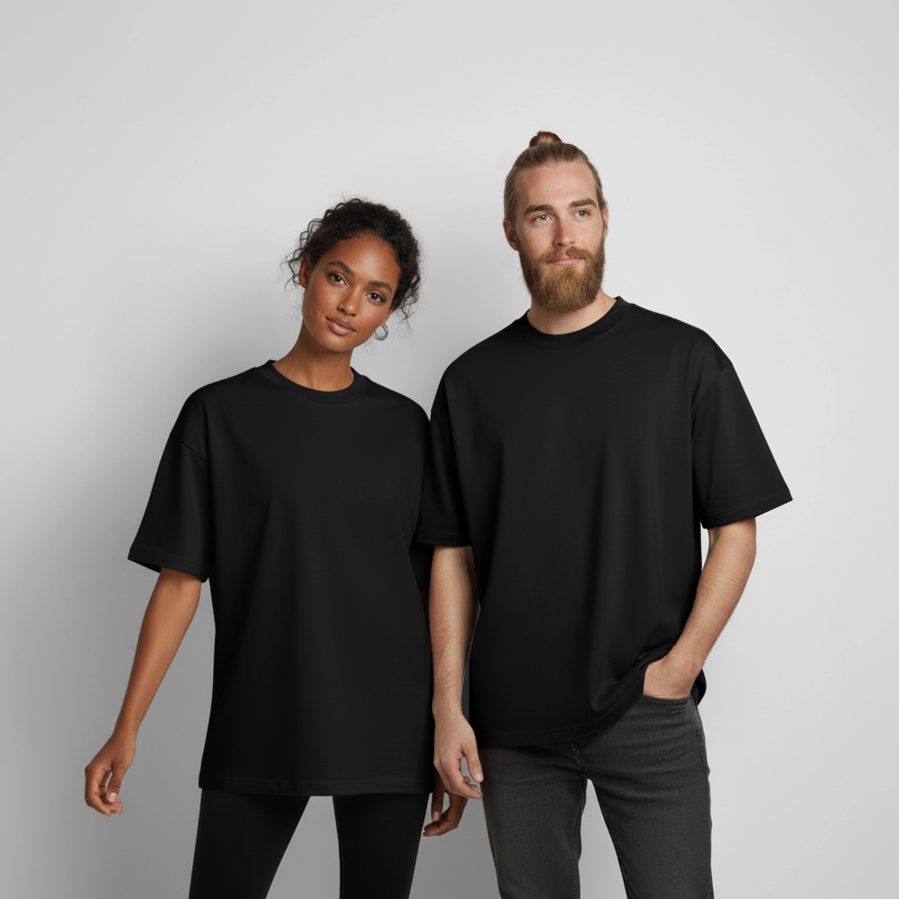 Premium Boxy Heavyweight Organic T-Shirt  -  Jesus begegnet heute noch! - Schwarz