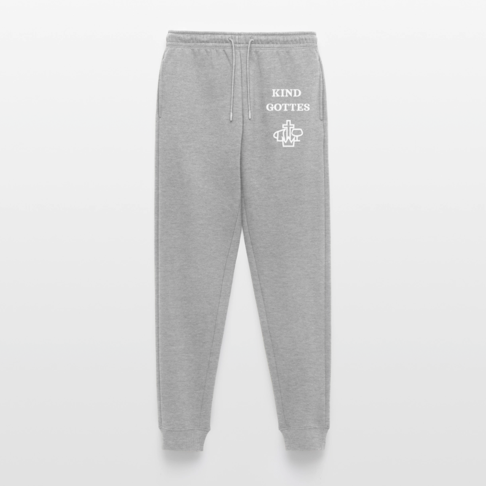 Männer Bio Jogginghose - Kind Gottes Design - Grau meliert