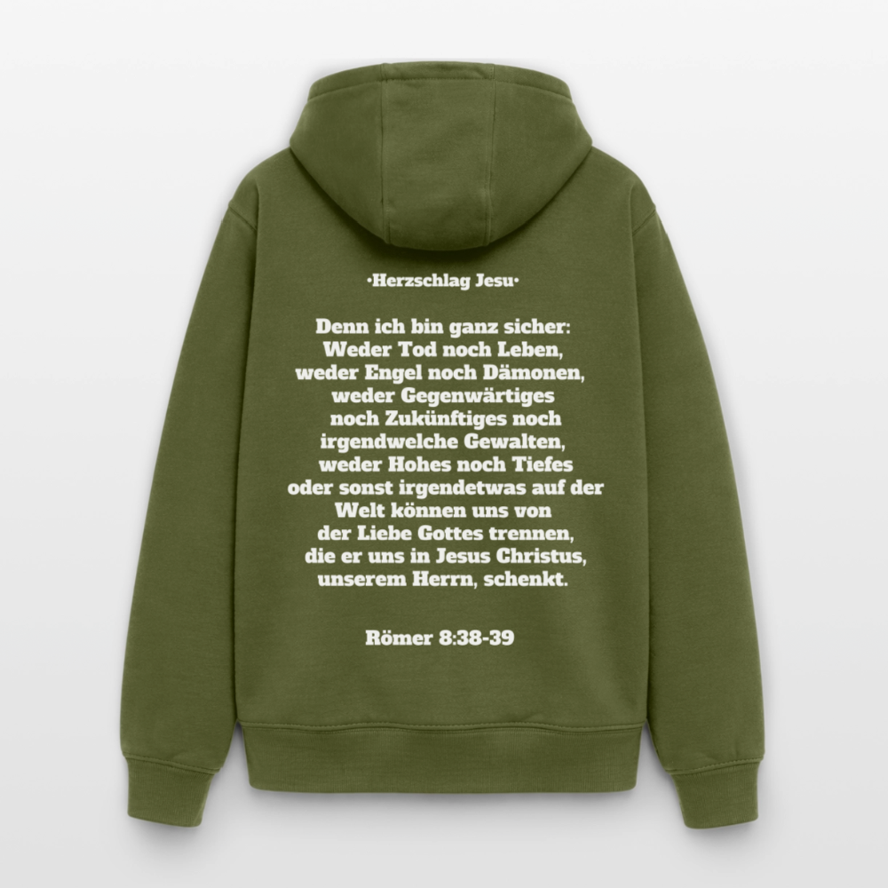 Oversized Heavyweight Kapuzenjacke - Römer 8:38-39 - Khaki