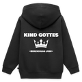 Kinder Premium Kapuzenjacke - Kind Gottes - mit Krone - Schwarz