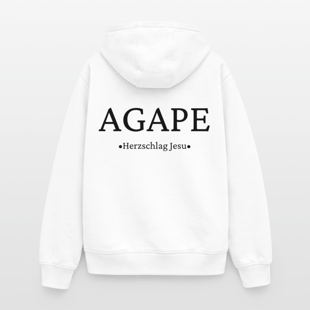 Oversized Heavyweight Kapuzenjacke - Agape - Weiß