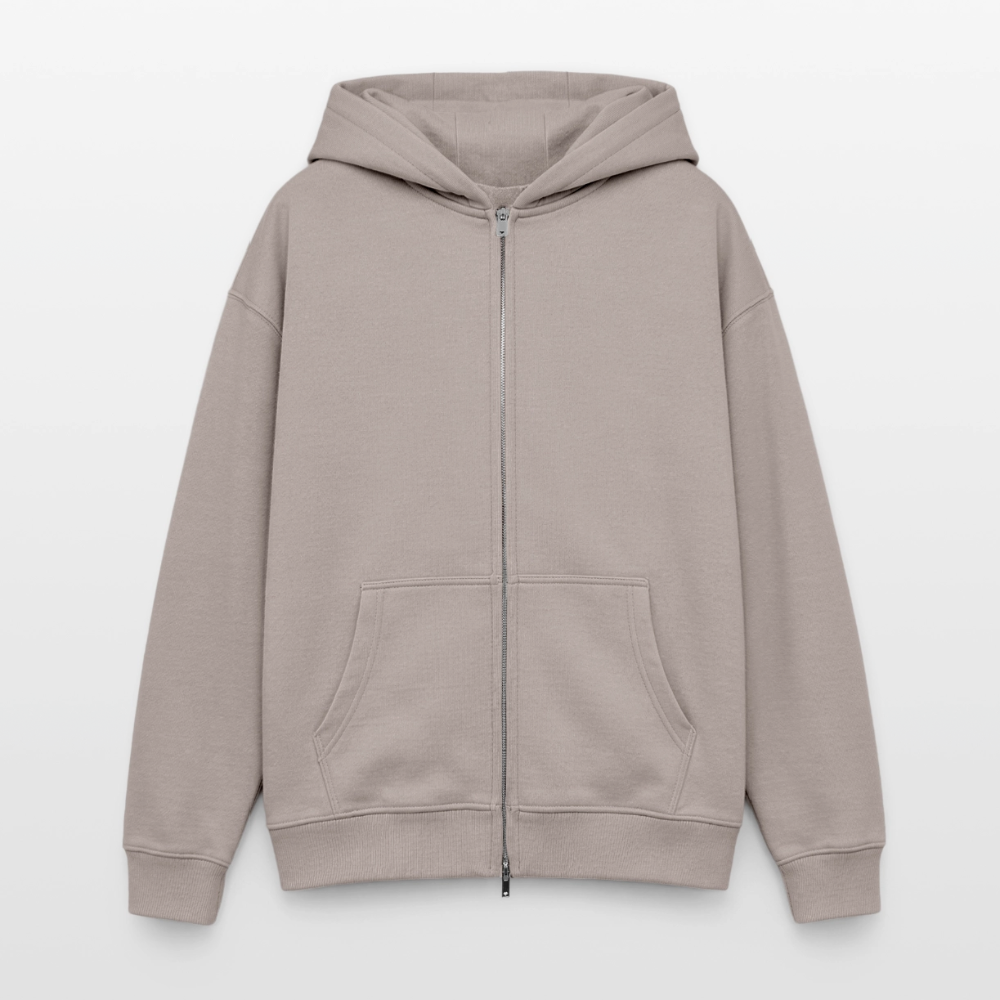 Oversized Heavyweight Kapuzenjacke - Verkündige das Evangelium - Taupe