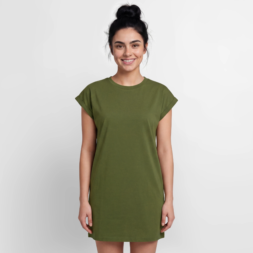 Frauen Premium Organic T-Shirt Kleid - Braut Jesu - Khaki