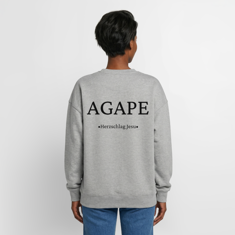 Oversized Heavyweight Sweatshirt - Agape - Grau meliert