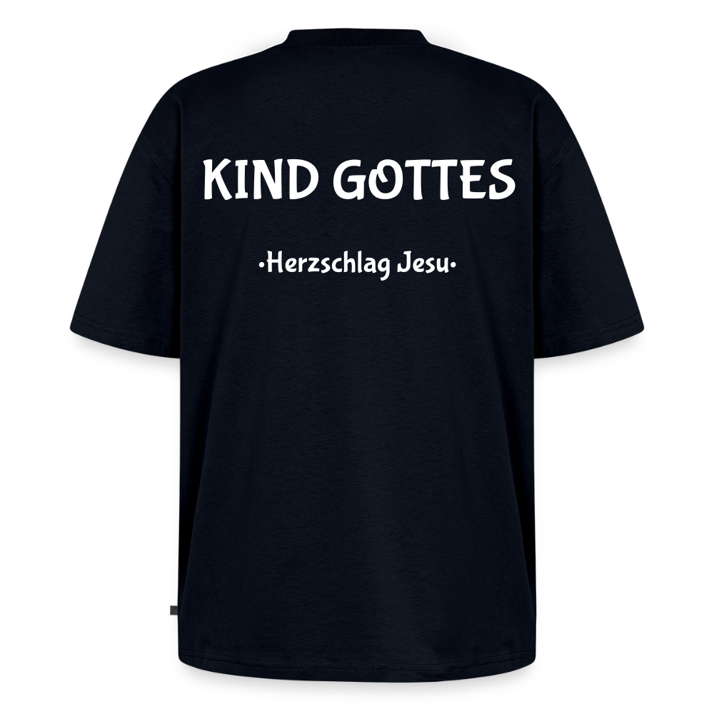 Premium Oversized Bio T-Shirt - Kind Gottes - Navy
