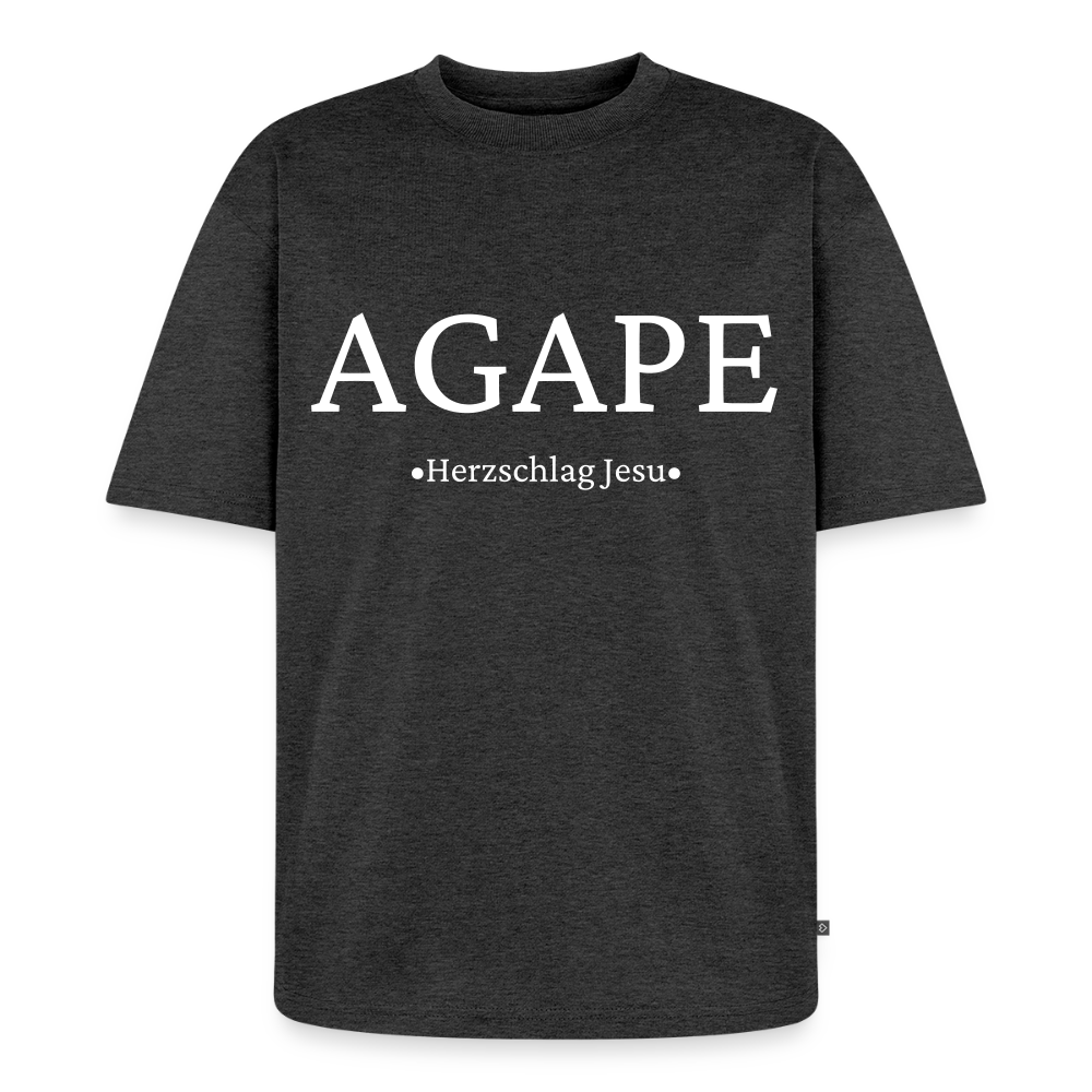 Unisex Premium Oversized Bio T-Shirt - Agape - Anthrazit meliert