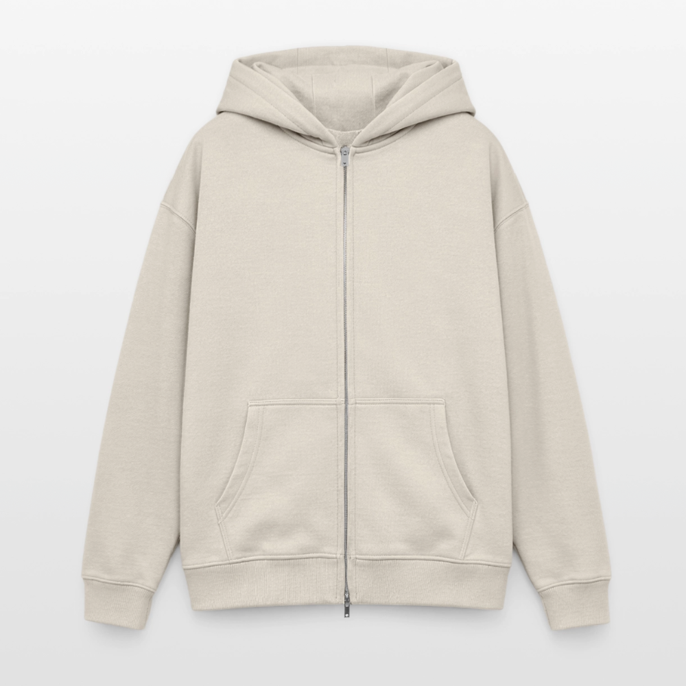 Oversized Heavyweight Kapuzenjacke - Verkündige das Evangelium - Beige