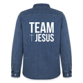 Männer Jeanshemd - Team Jesus - verwaschenes Mittelblau 