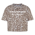 Boxy Leo Frauen T-Shirt - Jesus Liebt dich - Leopard print