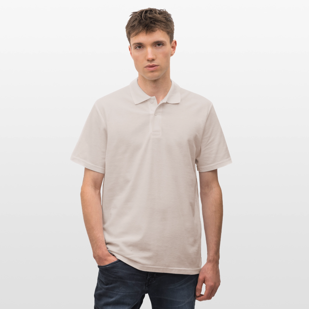 Männer Poloshirt - Jesus liebt dich - Beige