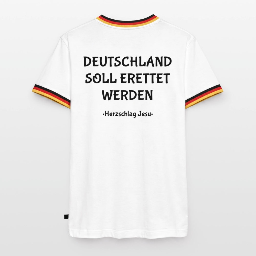 Deutschland T-Shirt - Deutschland soll errettet werden - Weiß/Dreifarbig