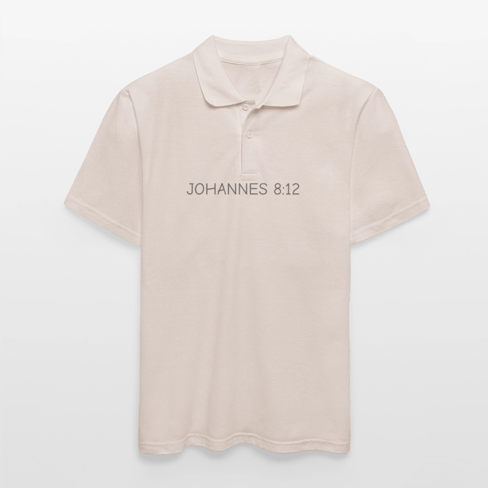 Männer Poloshirt -  Johannes 8:12 - Beige