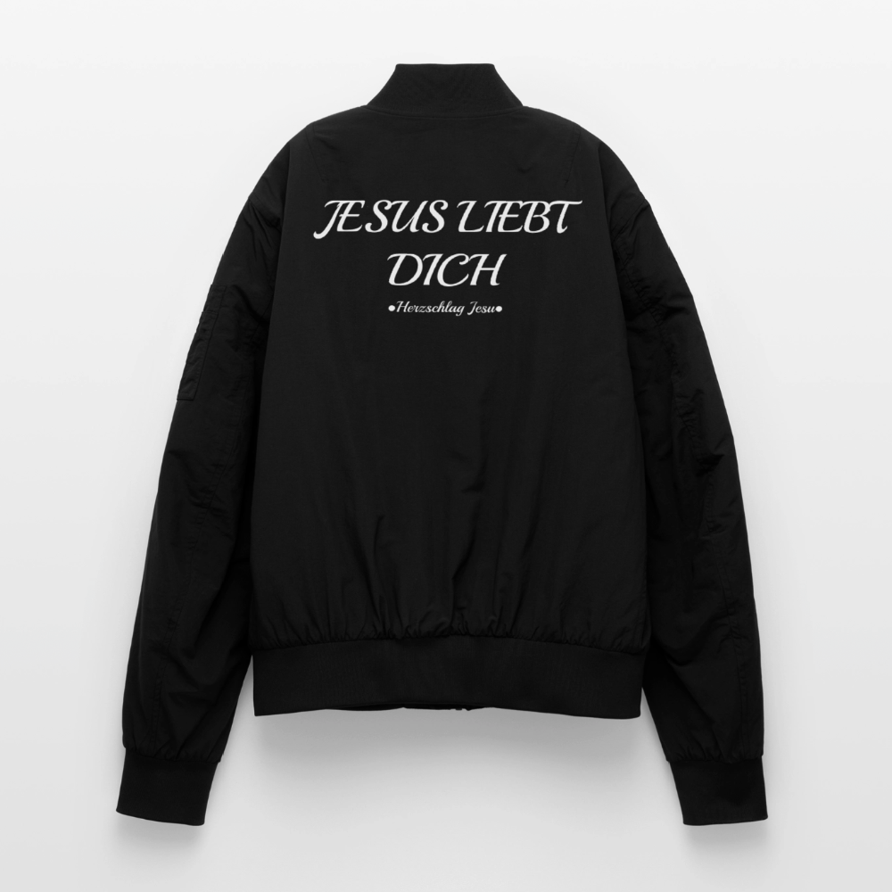 Bomberjacke - JESUS LIEBT DICH - Schwarz