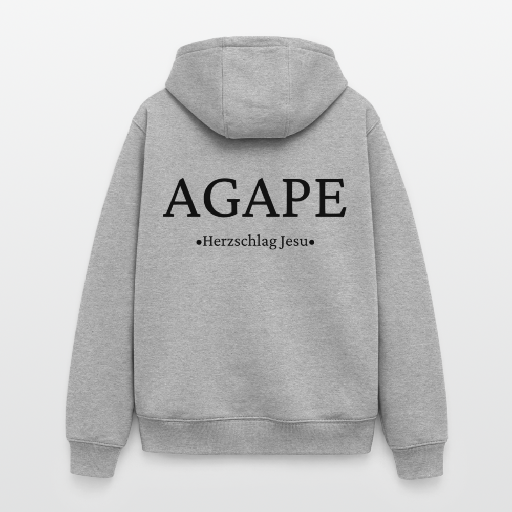 Oversized Heavyweight Kapuzenjacke - Agape - Grau meliert
