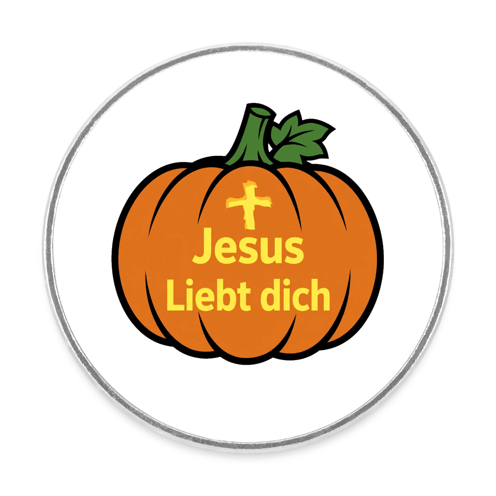 Runder Magnet - Halloween Jesus Liebt dich design - Weiß