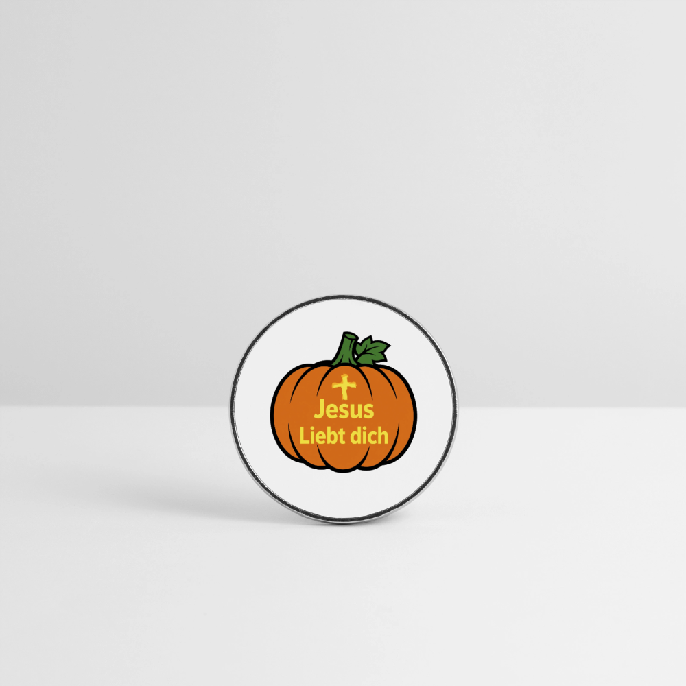 Runder Magnet - Halloween Jesus Liebt dich design - Weiß