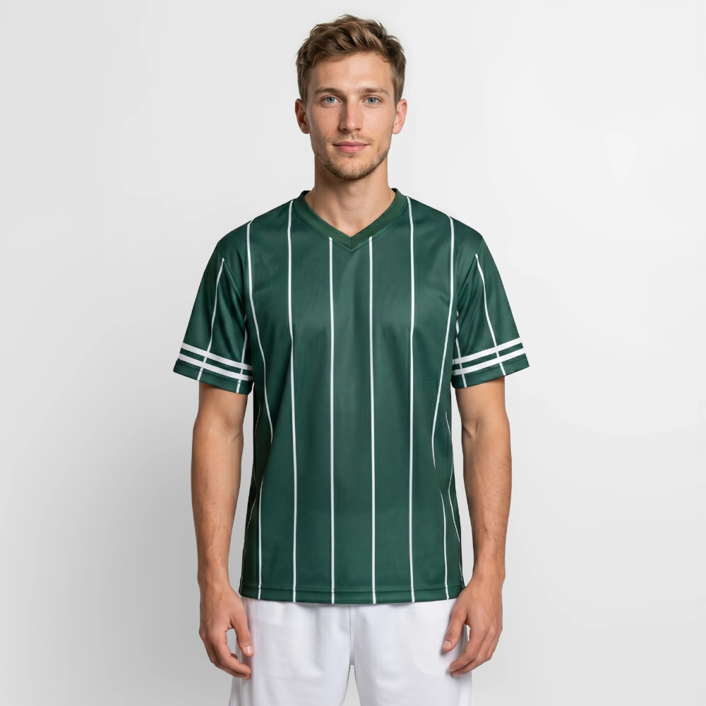 Unisex Football Style T-Shirt - Team Jesus - Dunkelgrün/Weiß